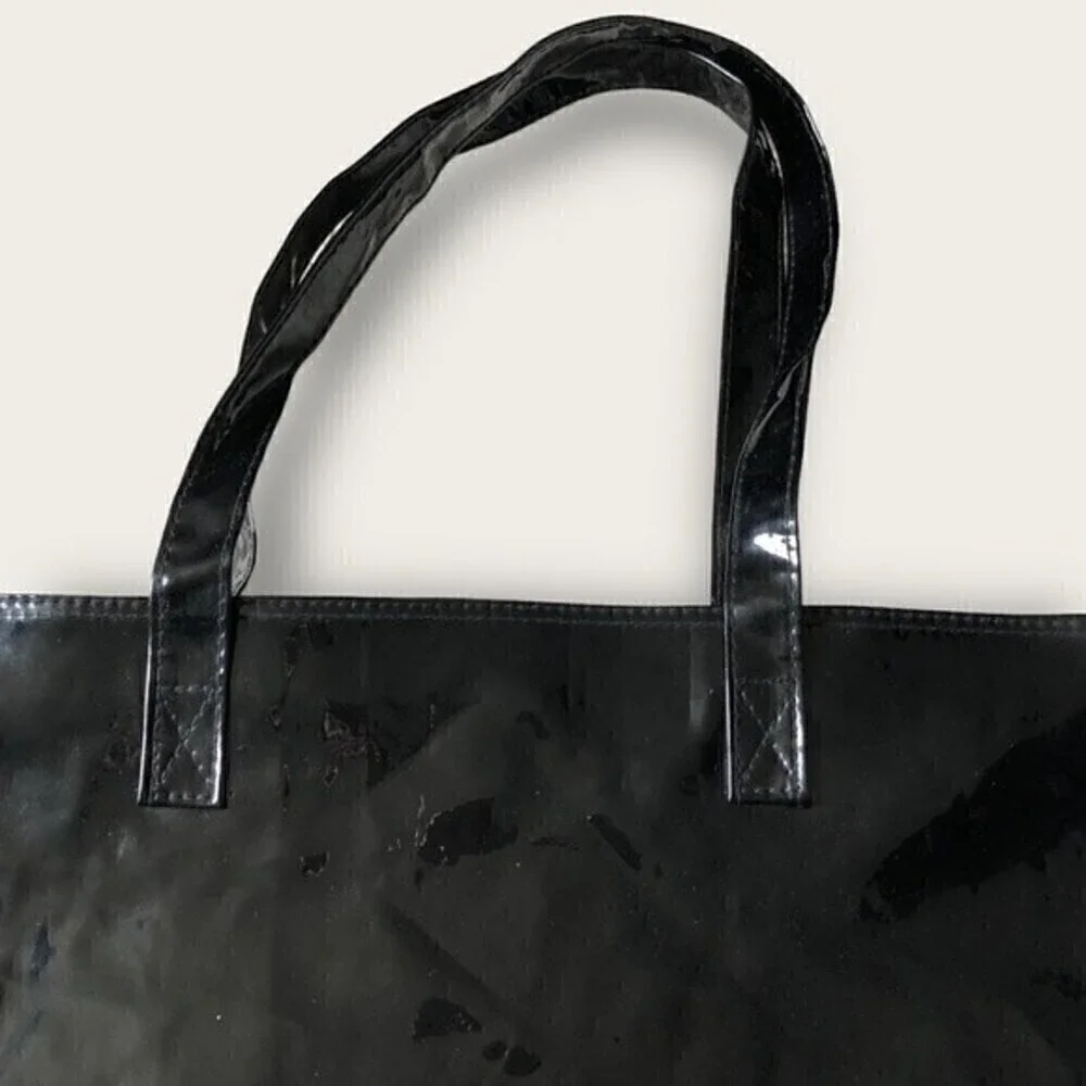 Vintage Bloomies Patent Thick Vinyl Shopping Bag Bloomingdale’s Shopper Tote